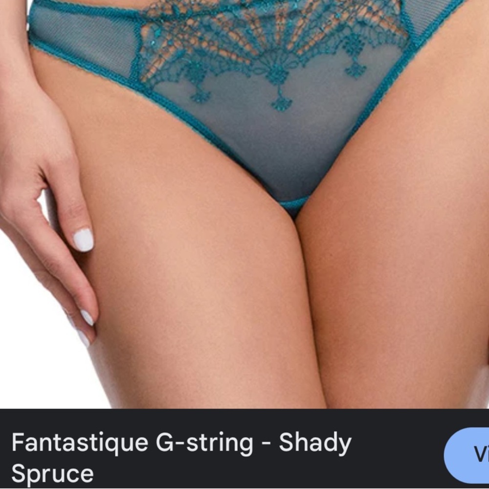 Teal Lace G-string Panties